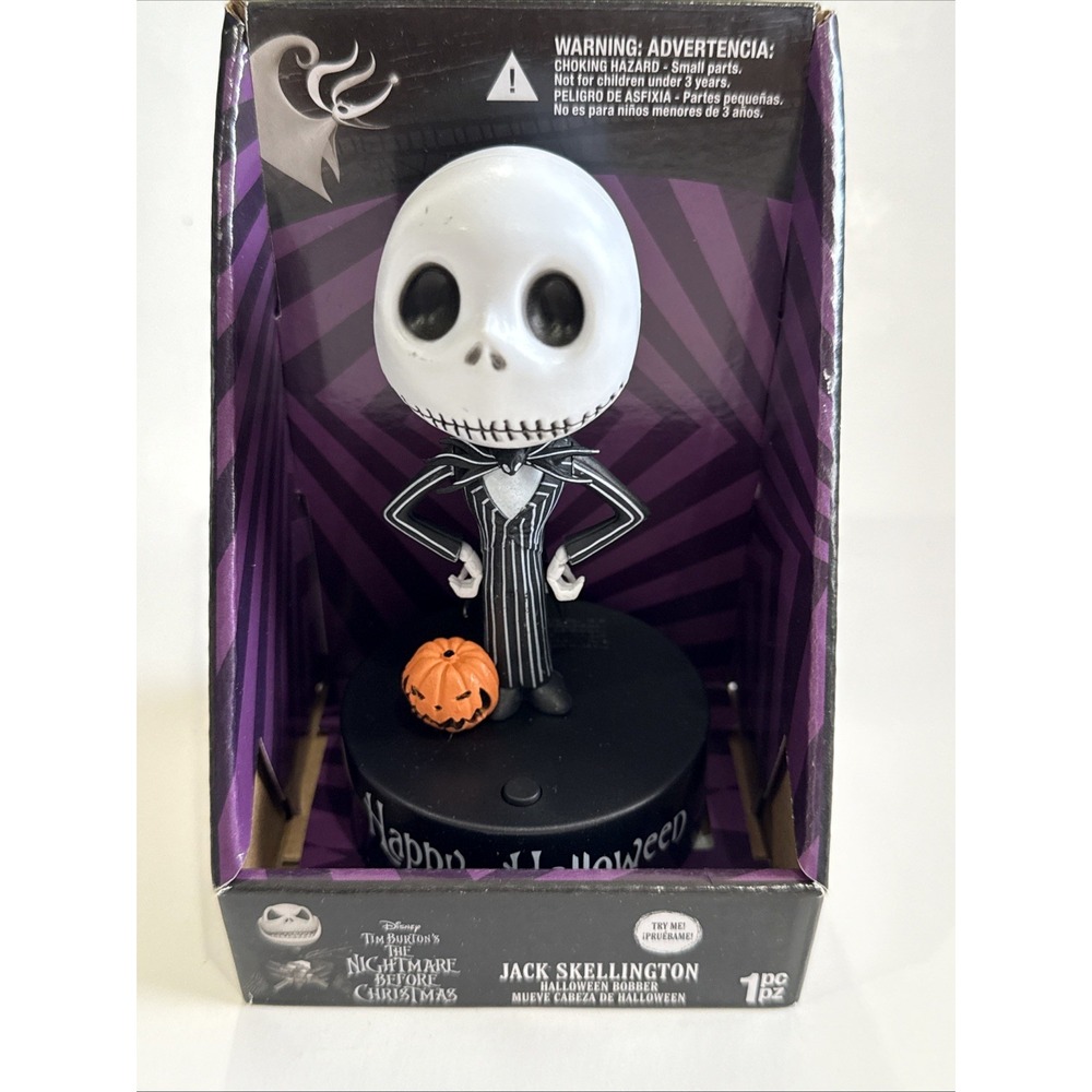 Nightmare Before Christmas Jack Skellington Halloween Bobber Bobblehead w/ Sound